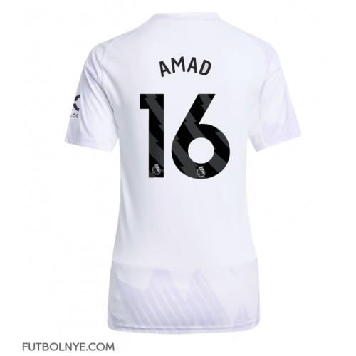 Camiseta Manchester United Amad Diallo #16 Visitante Equipación para mujer 2025-26 manga corta